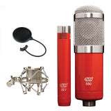 MXL 550/551R Recording Ensemble Microphone Kit Red