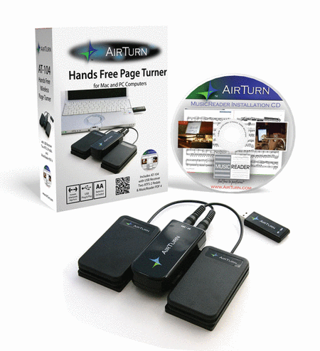 Airturn At-104 Usb Wirless Page Turner With Music Reader Software