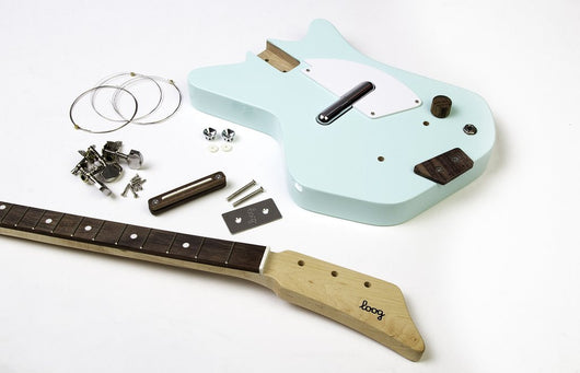 Loog Guitars Loog II Green 3-Stringed Electric Guitar Kit