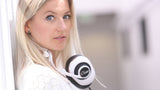 Blue Lola Ergonomically Hi-Fi Over-Ear Headphones WHITE and BLACK