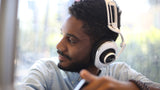 Blue Lola Ergonomically Hi-Fi Over-Ear Headphones WHITE and BLACK